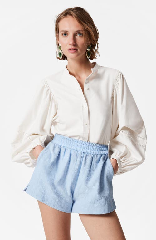 & Other Stories Matelassé Pull-on Shorts In Blue