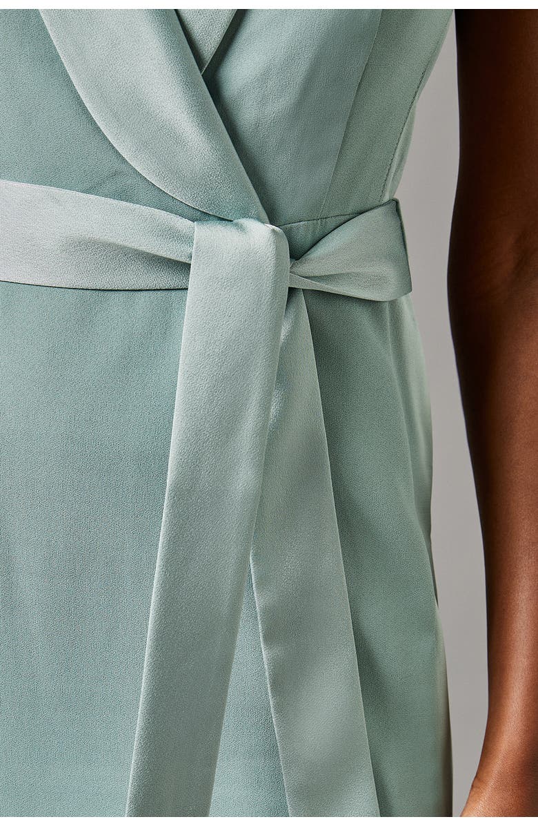 Coast Tux Satin Midi Dress, Alternate, color, Sage