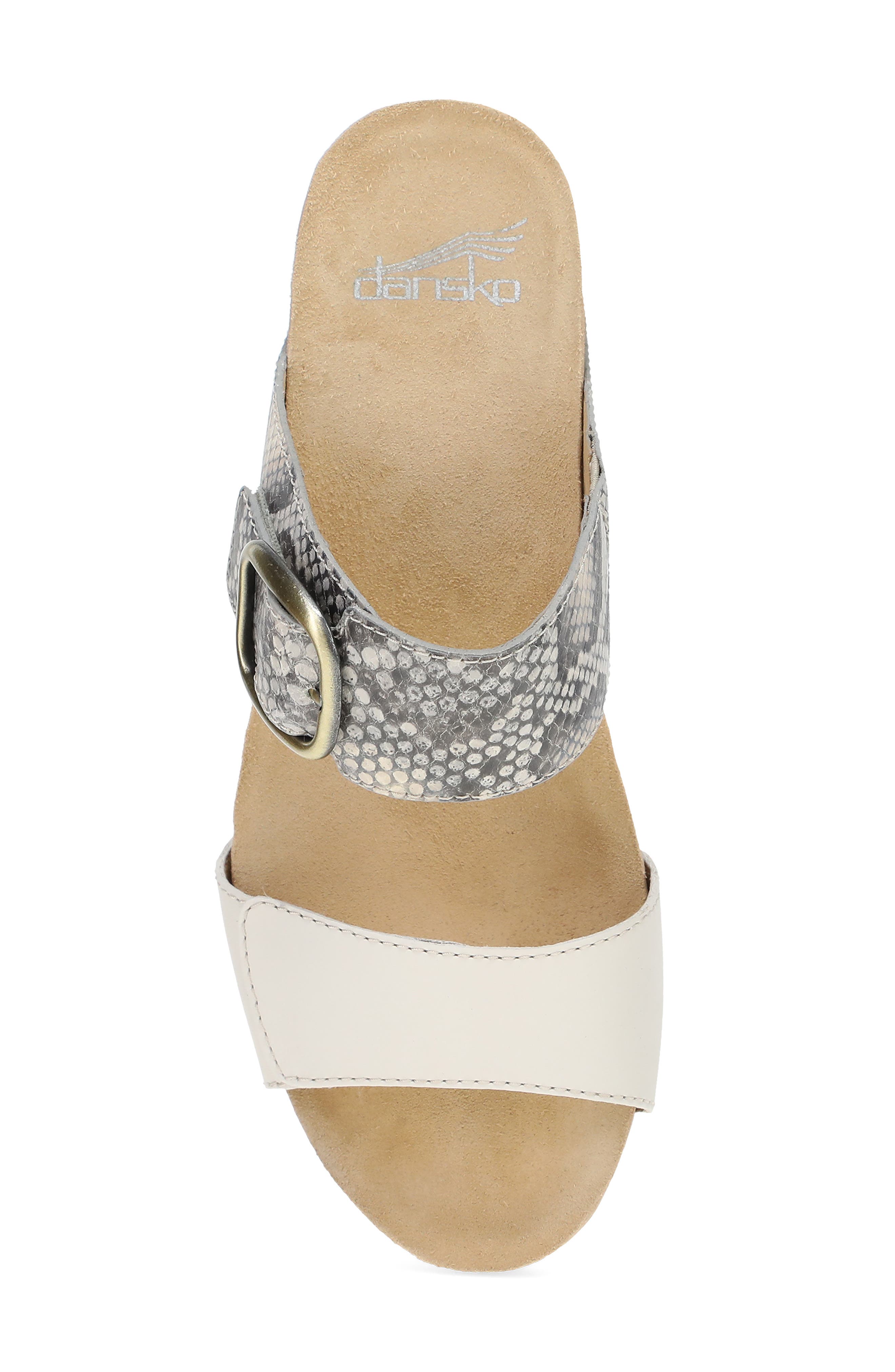 Shannon Platform Wedge Slide Sandal, Alternate, color, SNAKE/IVORY LEATHER
