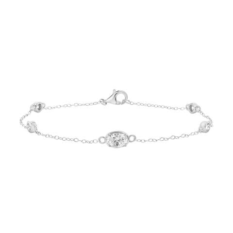 Sterling Silver Crystal Bracelet