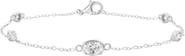 Donatello Gian Sterling Silver Crystal Bracelet