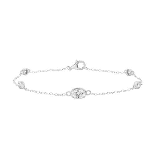 Donatello Gian Sterling Silver Crystal Bracelet In Metallic