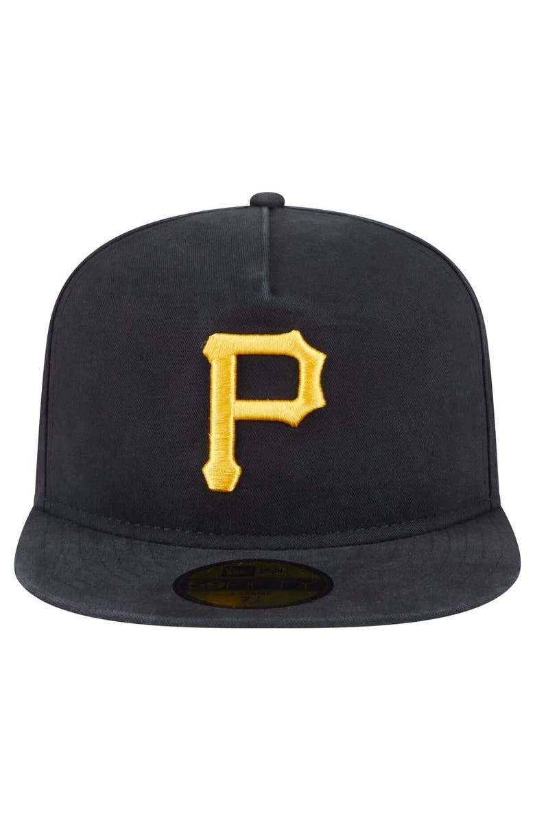 New Era Men's New Era  Black Pittsburgh Pirates Championship Side Flag A-Frame 59FIFTY Fitted Hat, Alternate, color, Black