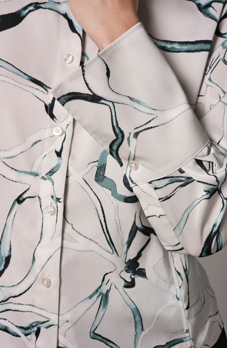 Donna Karan New York Print Asymmetric Shirt, Alternate, color, 