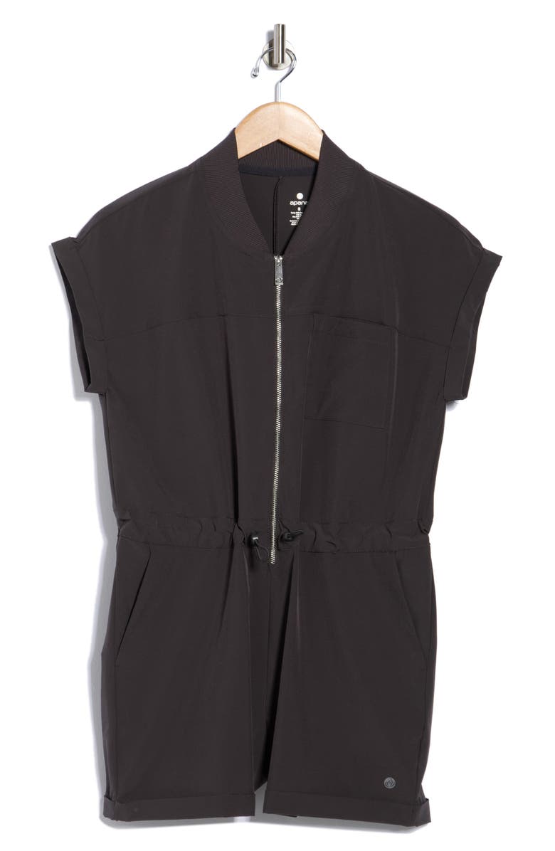 APANA Ace Traveler Short Romper, Alternate, color, Washed Grey