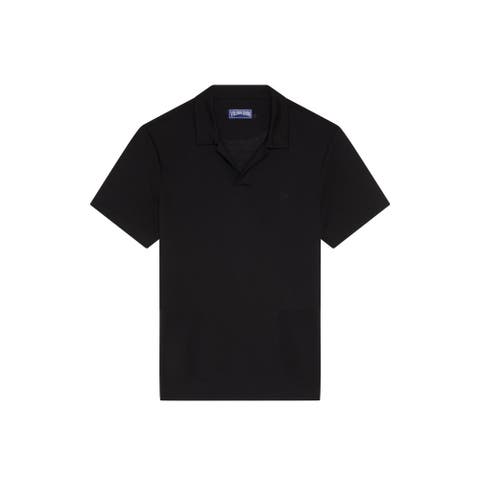 Men Tencel Polo Shirt Solid