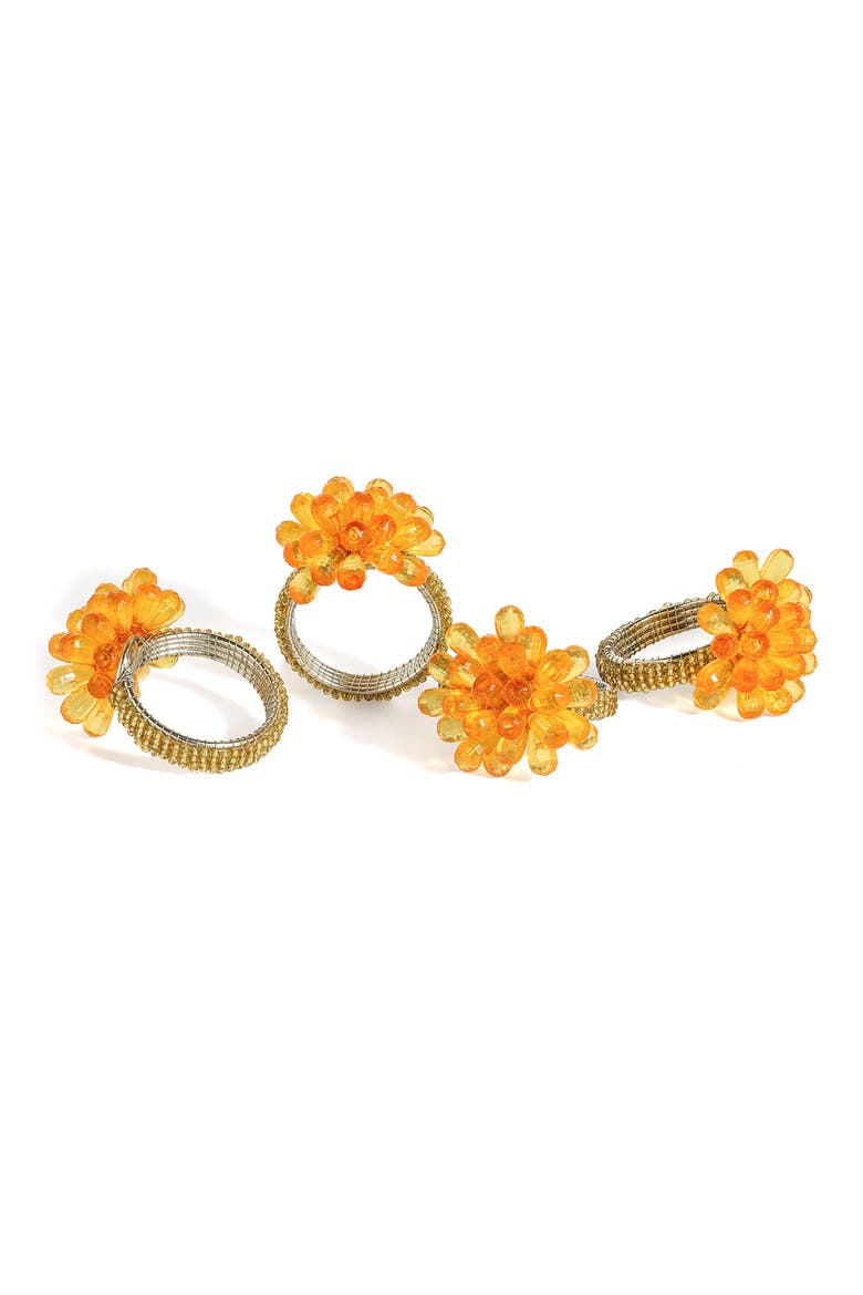 Set of 4 Napkin Rings, Main, color, ORANGE