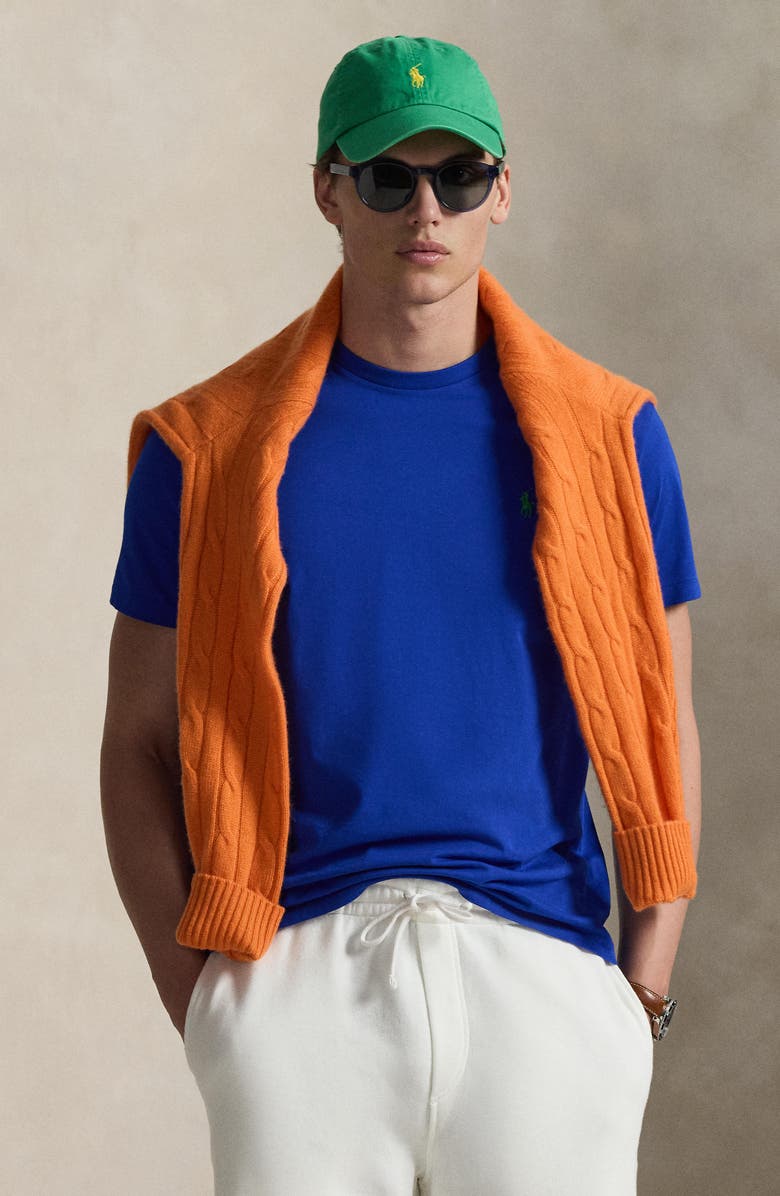 Polo Ralph Lauren Classic Fit Solid Cotton Jersey T-Shirt, Alternate, color, Pacific Royal/ C6133