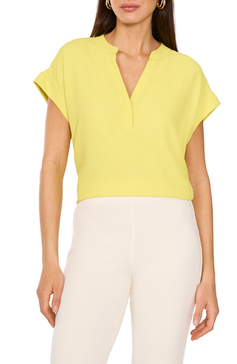 Vince Camuto V-Neck Top, Main, color, Limoncello