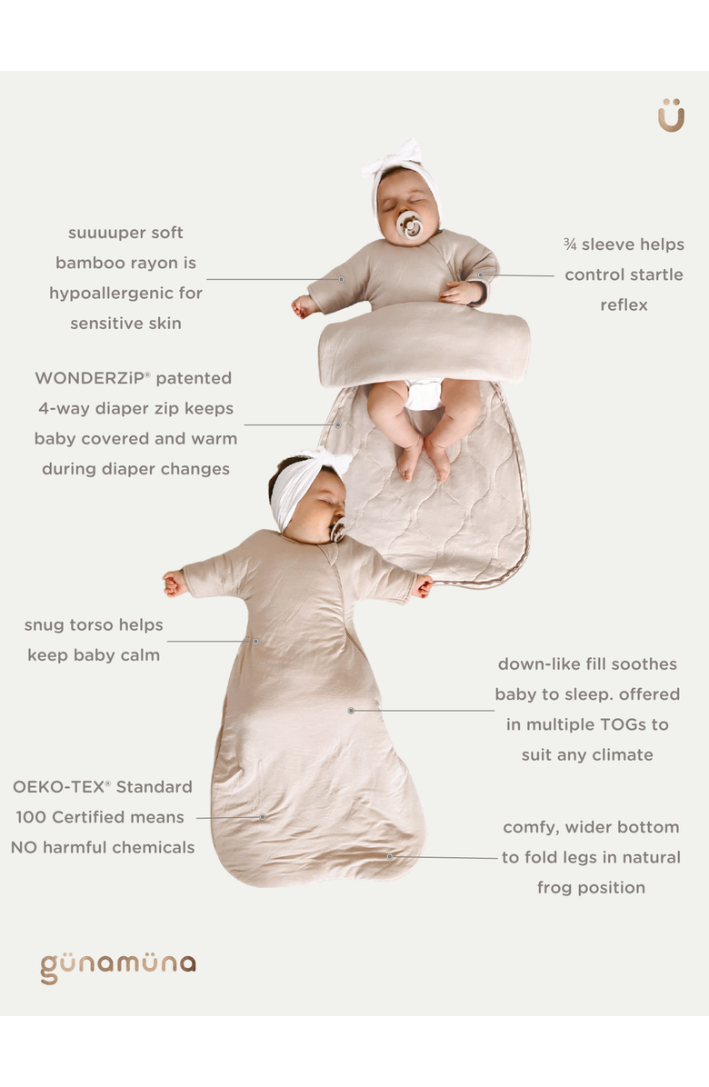 gunamuna Unisex Baby Long Sleeve Transitional Swaddle Sleep Sack, Easy Diaper Changes, 2.5 TOG, Alternate, color, Pooh