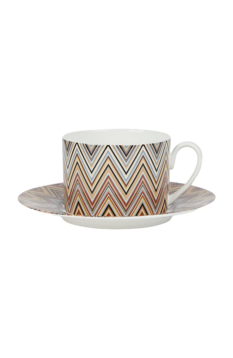 Missoni Home Zigzag Jarris Set Of 6 Tea Cups 
Saucers, Main, color, White