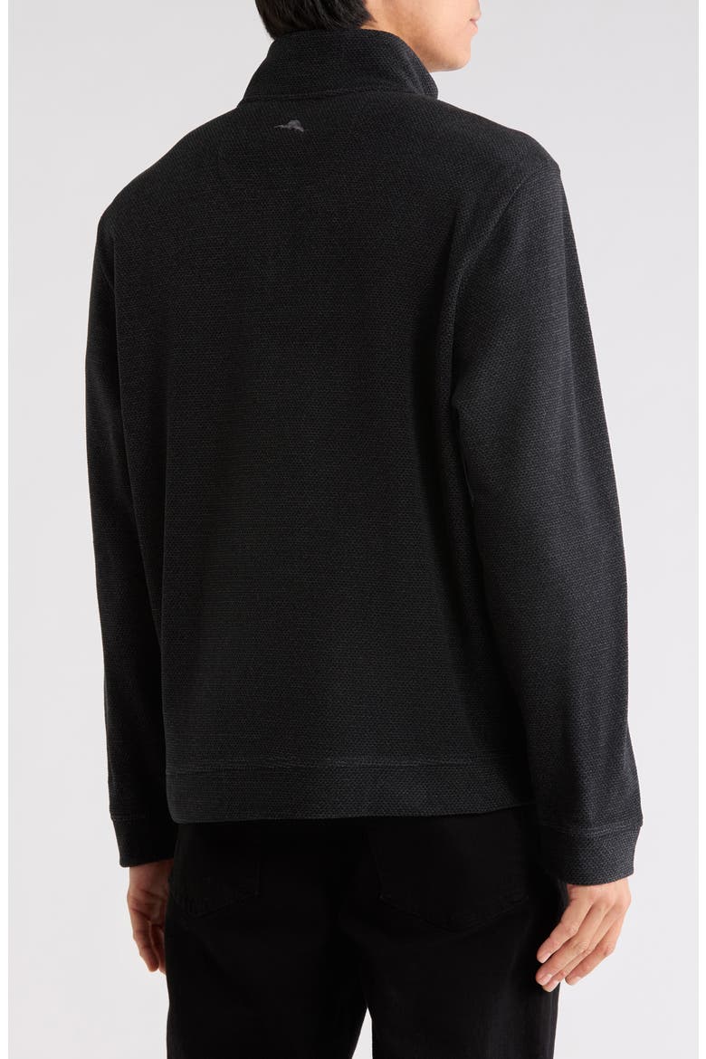Seabridge Snap Mock Neck Sweatshirt, Alternate, color, BLACK