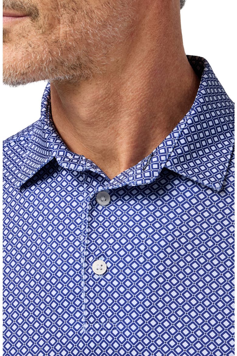 Versa Trim Fit Performance Golf Polo, Alternate, color, COBALT ENLARGED DIAMOND