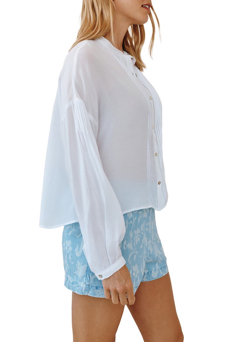 Pintuck Shirt, Alternate, color, WHITE