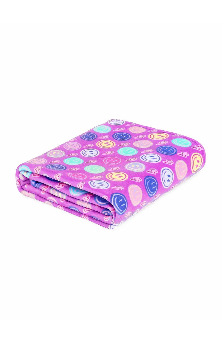 Preppy Goose Plush Sports Blanket, Main, color, Orchid