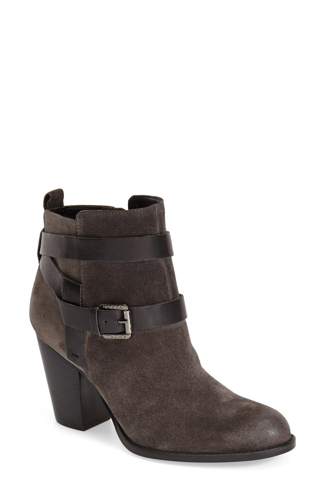 'Filoer' Round Toe Bootie, Main, color, GREY SUEDE