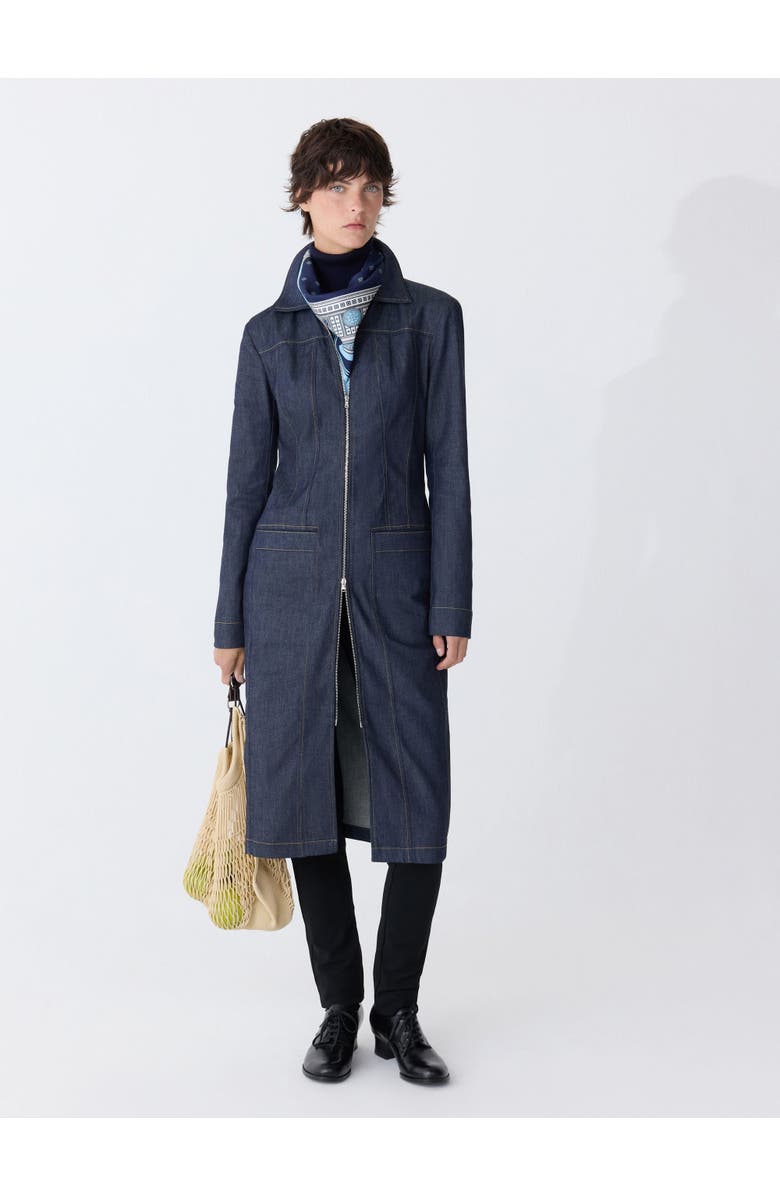 Callas Milano RIIA Long Jean Jacket, Alternate, color, Indigo