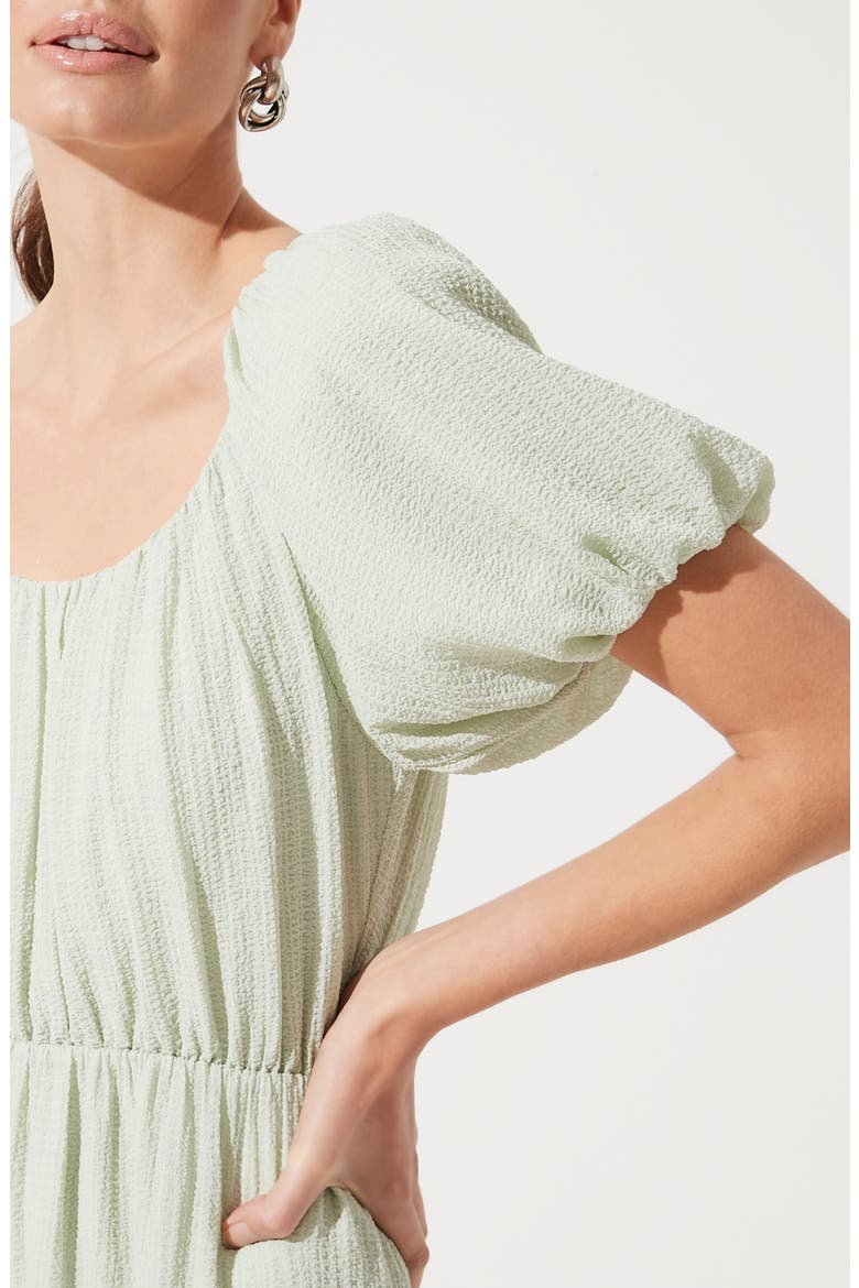 Tiered Short Sleeve Dress, Alternate, color, SAGE