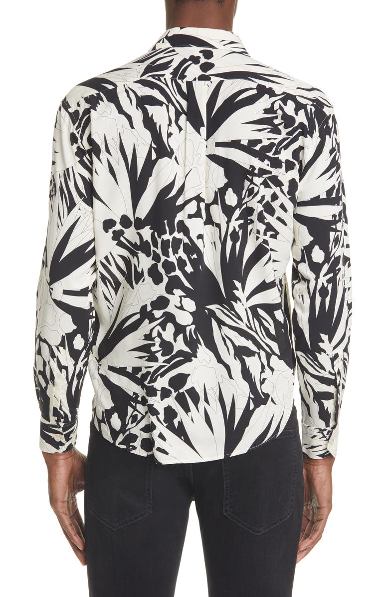 Saint Laurent Jungle Print Button-Up Shirt, Alternate, color, 
