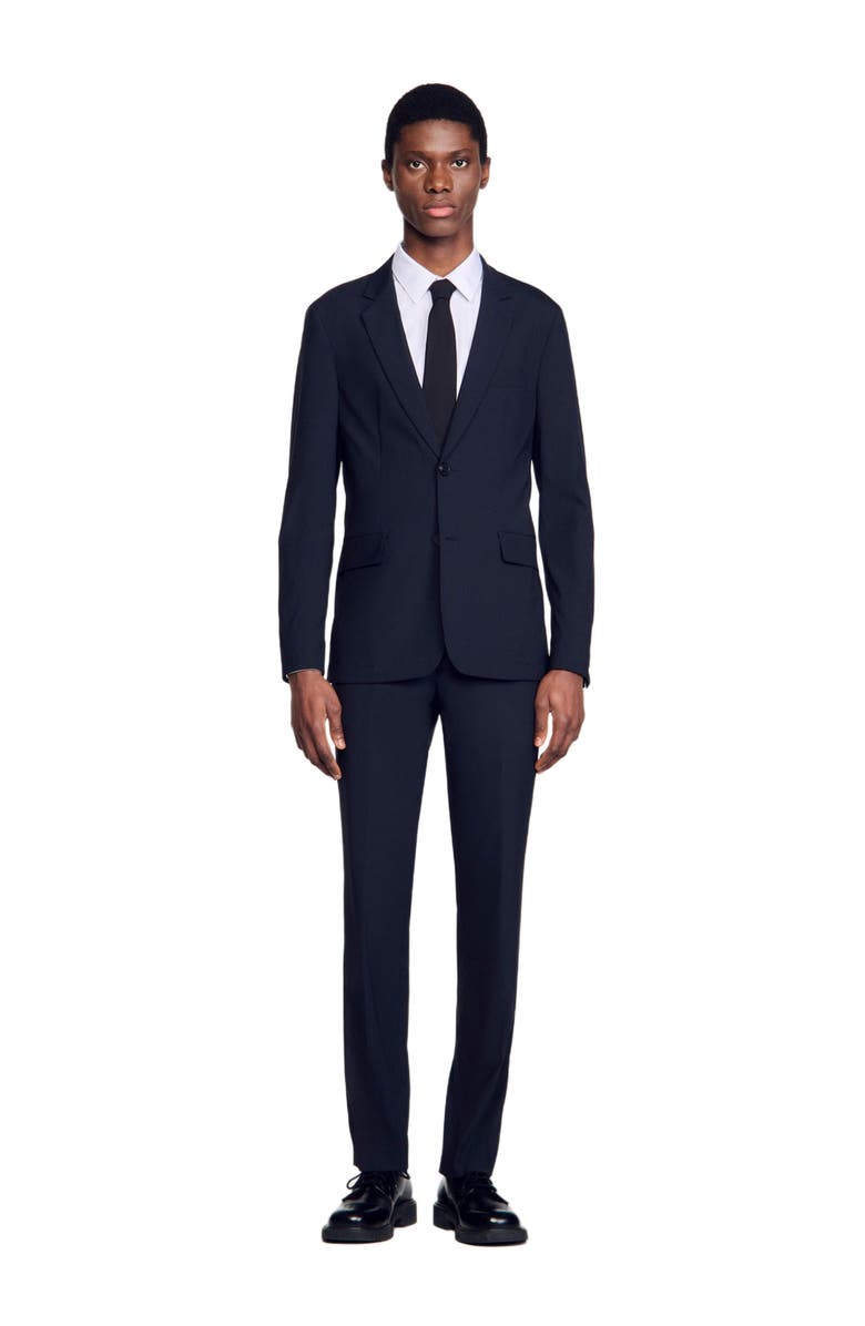 SANDRO Wool suit jacket, Main, color, Navy Blue