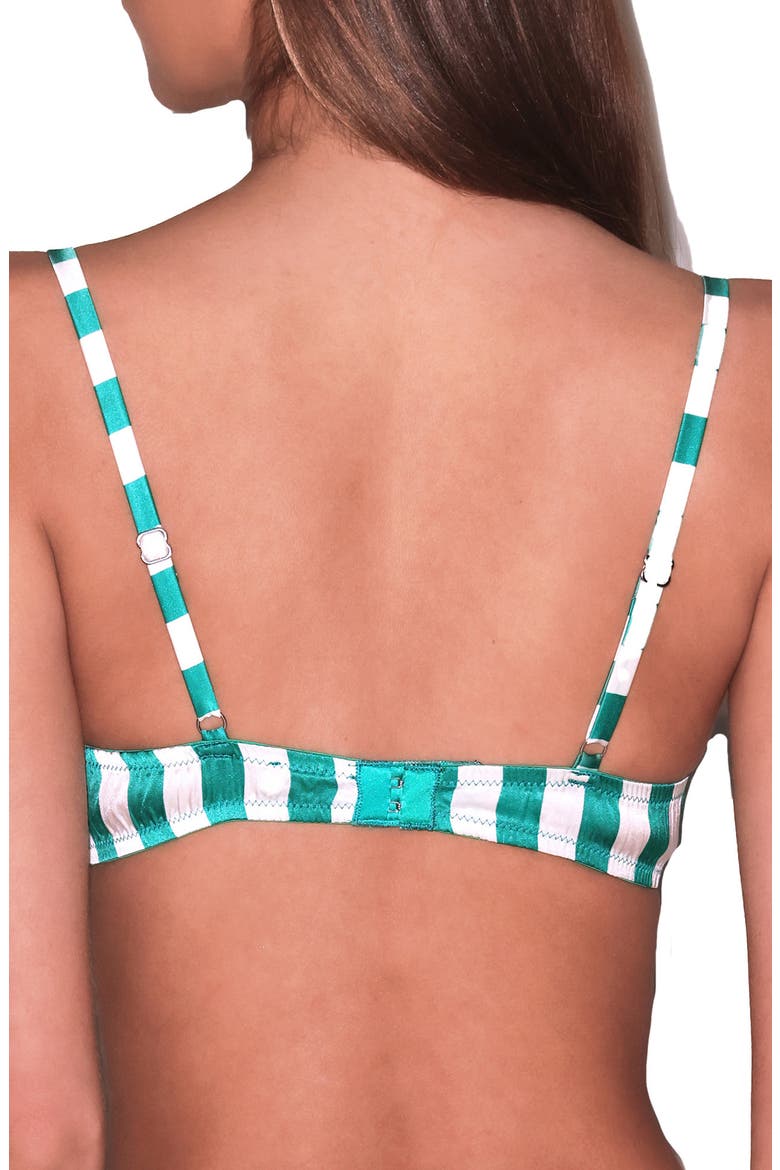 Eve Riviera Underwire Silk Blend Balconette Bra, Alternate, color, RIVIERA STRIPE
