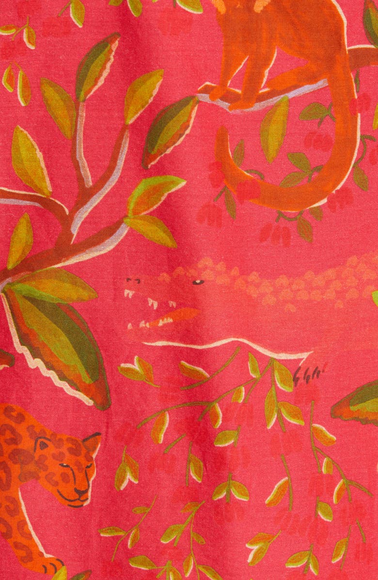 FARM Rio Solar Forest Square Neck Cotton Blouse, Alternate, color, 