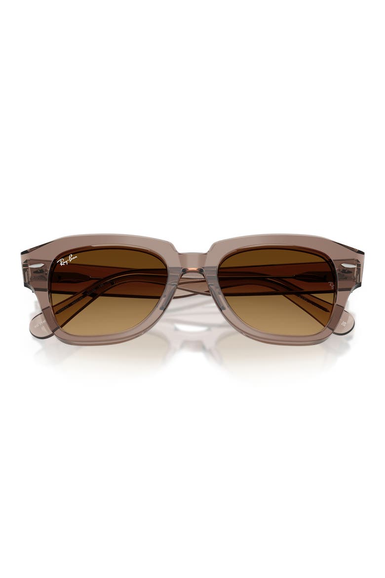 State Street 49mm Gradient Square Sunglasses, Alternate, color, LITE BROWN