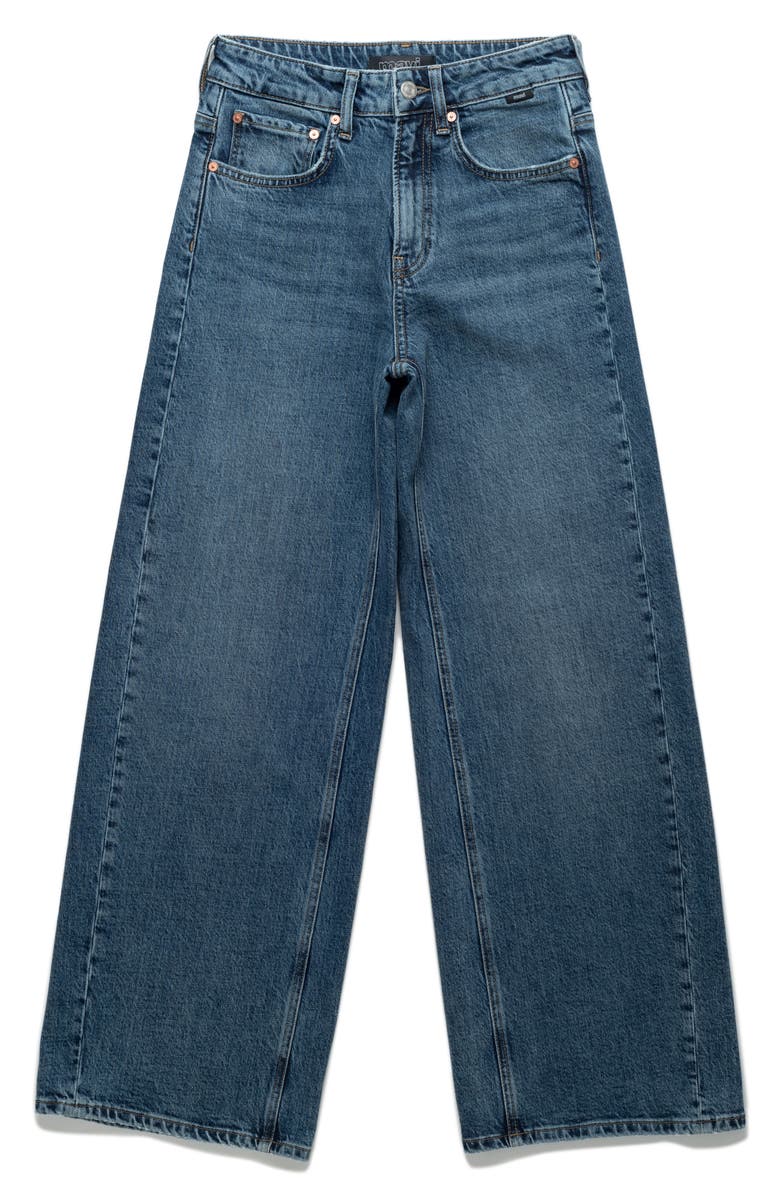 Mavi Jeans Siena High Waist Wide Leg Jeans, Alternate, color, Dark Used Classic