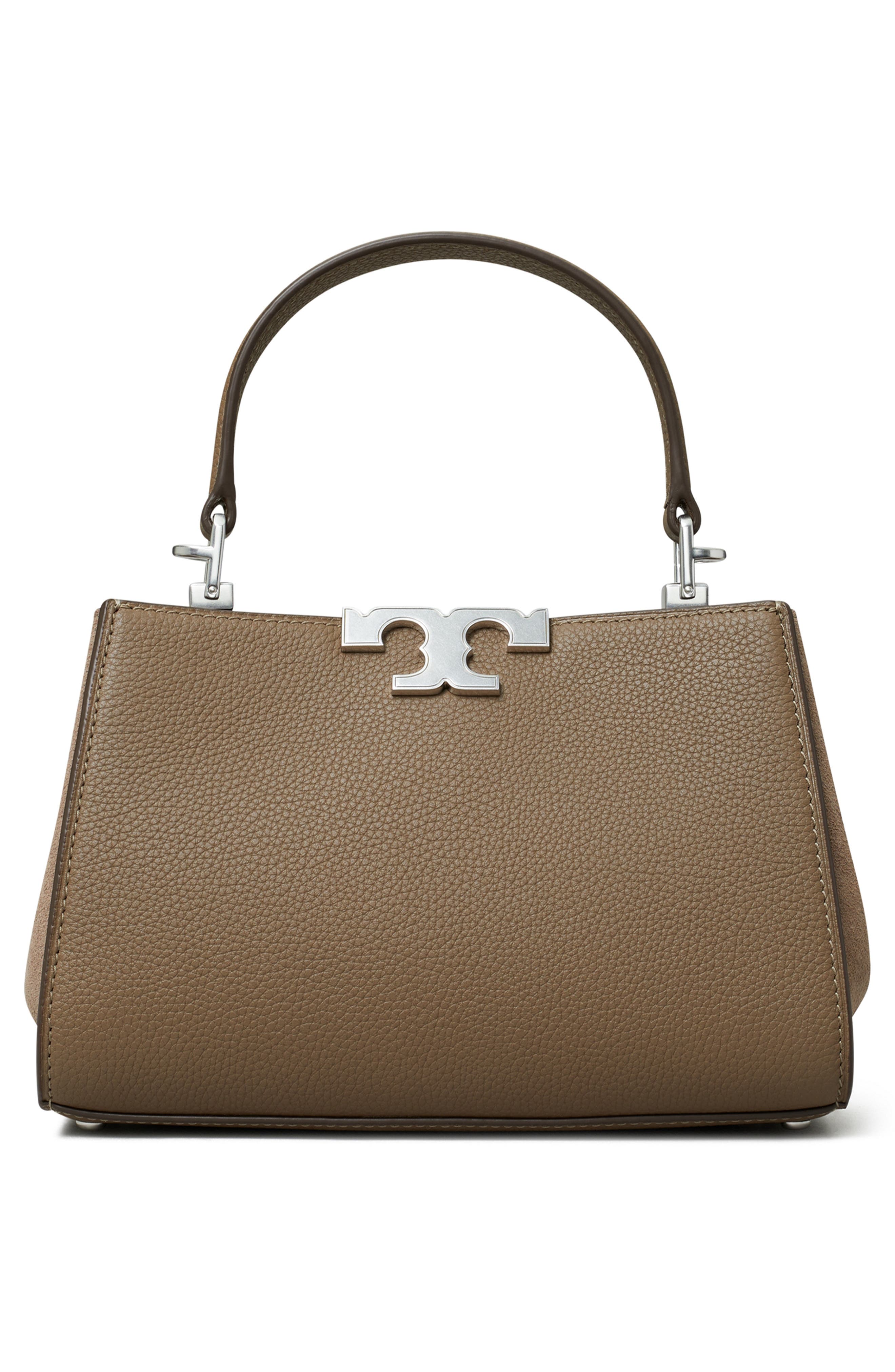 Tory Burch Mini Eleanor Pebble Leather Satchel, Alternate, color, 