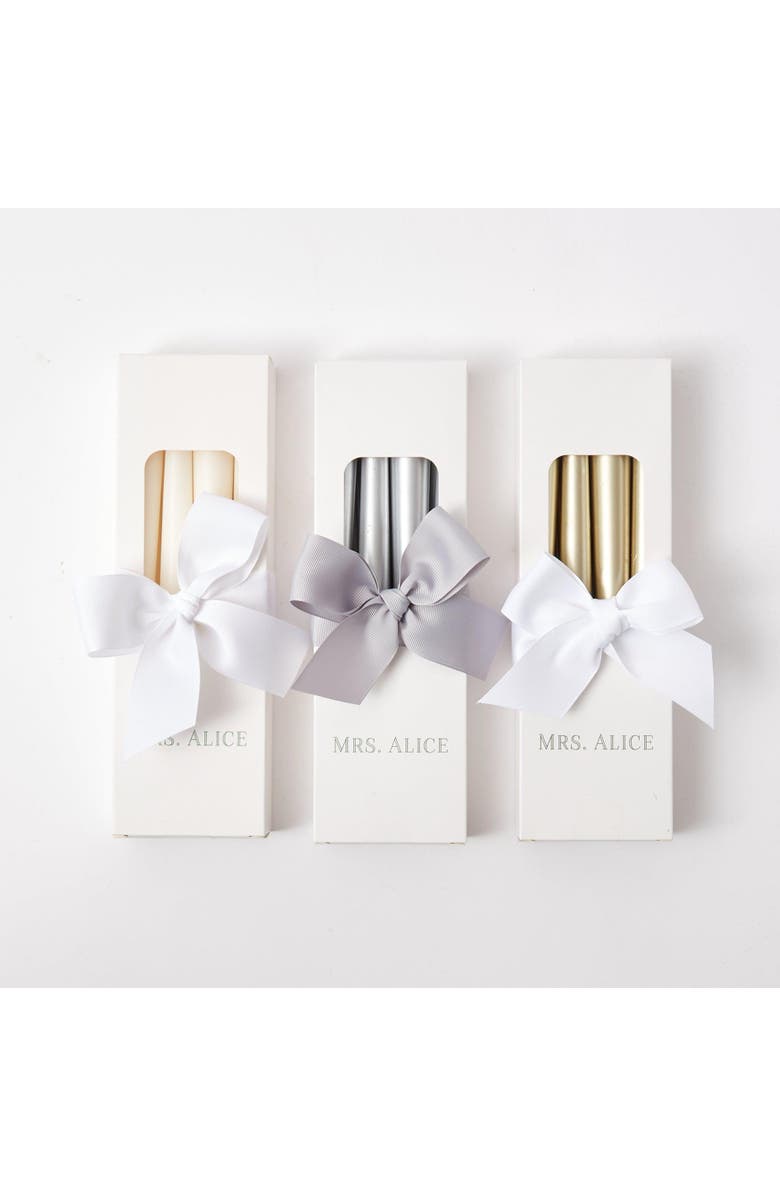 Mrs. Alice Snow White Candles, Alternate, color, White