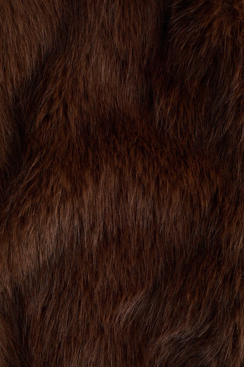 Fluffy Gilet, Alternate, color, Dark brown