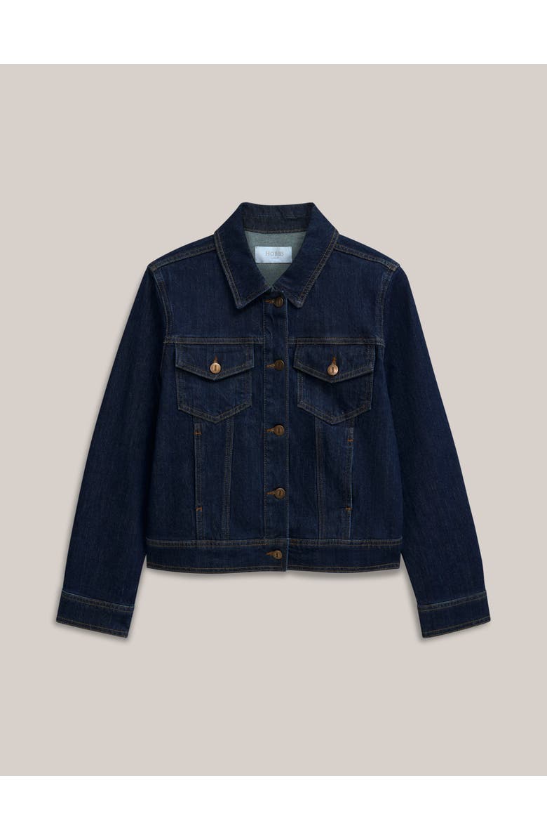HOBBS LONDON Vivienne Denim Jacket, Alternate, color, Indigo