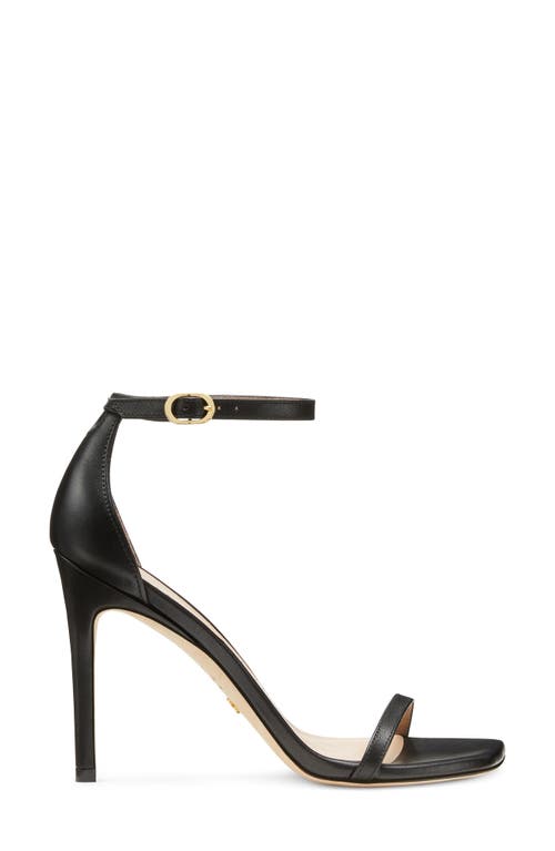 Stuart Weitzman Nudistcurve Ankle Strap Sandal In Black