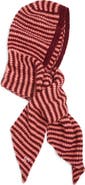 Damson Madder Tie Front Hood Scarf