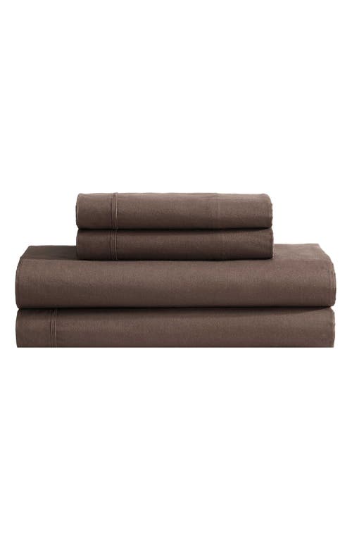 Calvin Klein 200 Thread Count Cotton Percale Twin Sheet Set In Earth