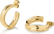 D.LOUISE Small Molten Hoop Earrings