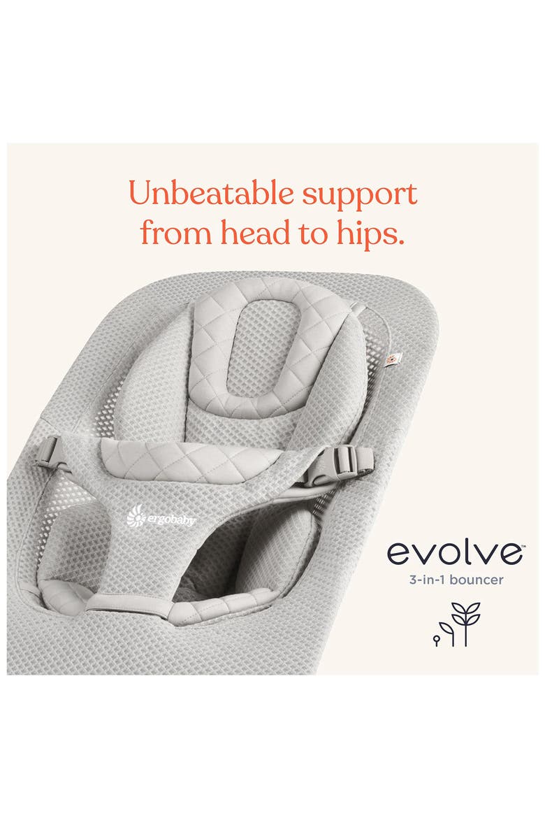 Evolve Mesh 3-in-1 Bouncer, Alternate, color, LIGHT GREY
