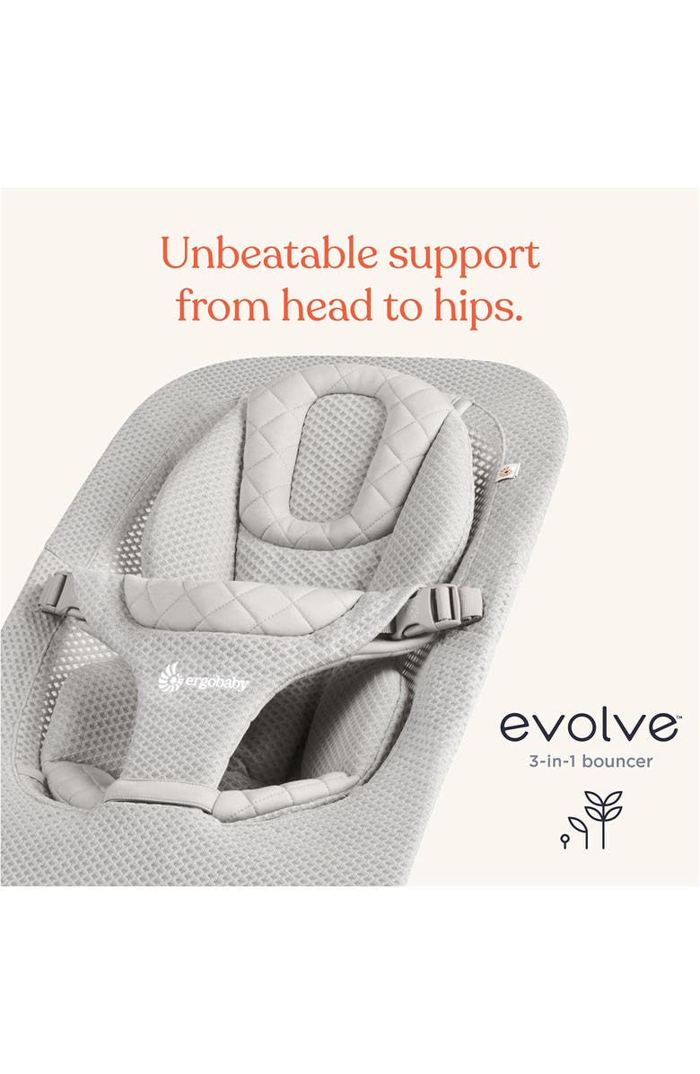 ERGObaby Evolve Mesh 3-in-1 Bouncer, Alternate, color, Light Grey