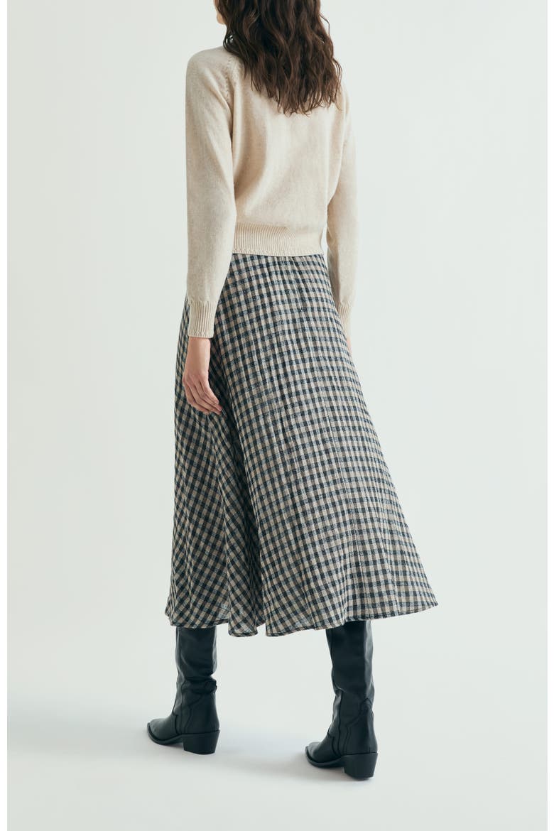 Plaid Midi Skirt, Alternate, color, Pinkcheck