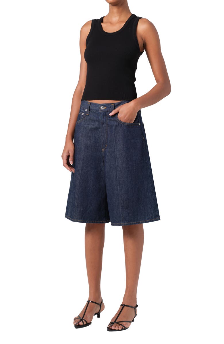 AGOLDE Poppy Shrunken Rib Tank, Alternate, color, Black