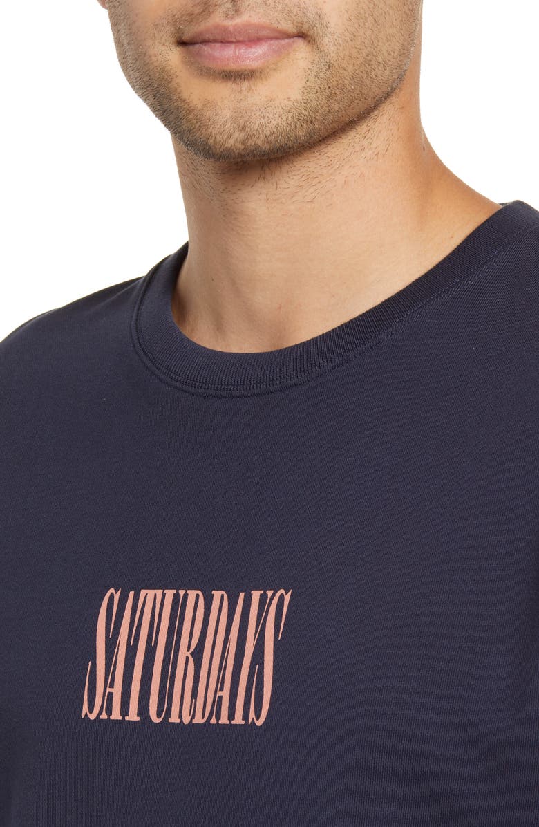 Saturdays NYC Bowery Middle Condensed Crewneck Sweatshirt, Alternate, color,