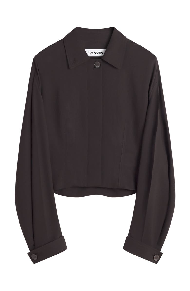 Lanvin Tailored Wool And Viscose Jacket, Main, color, Dark Brown