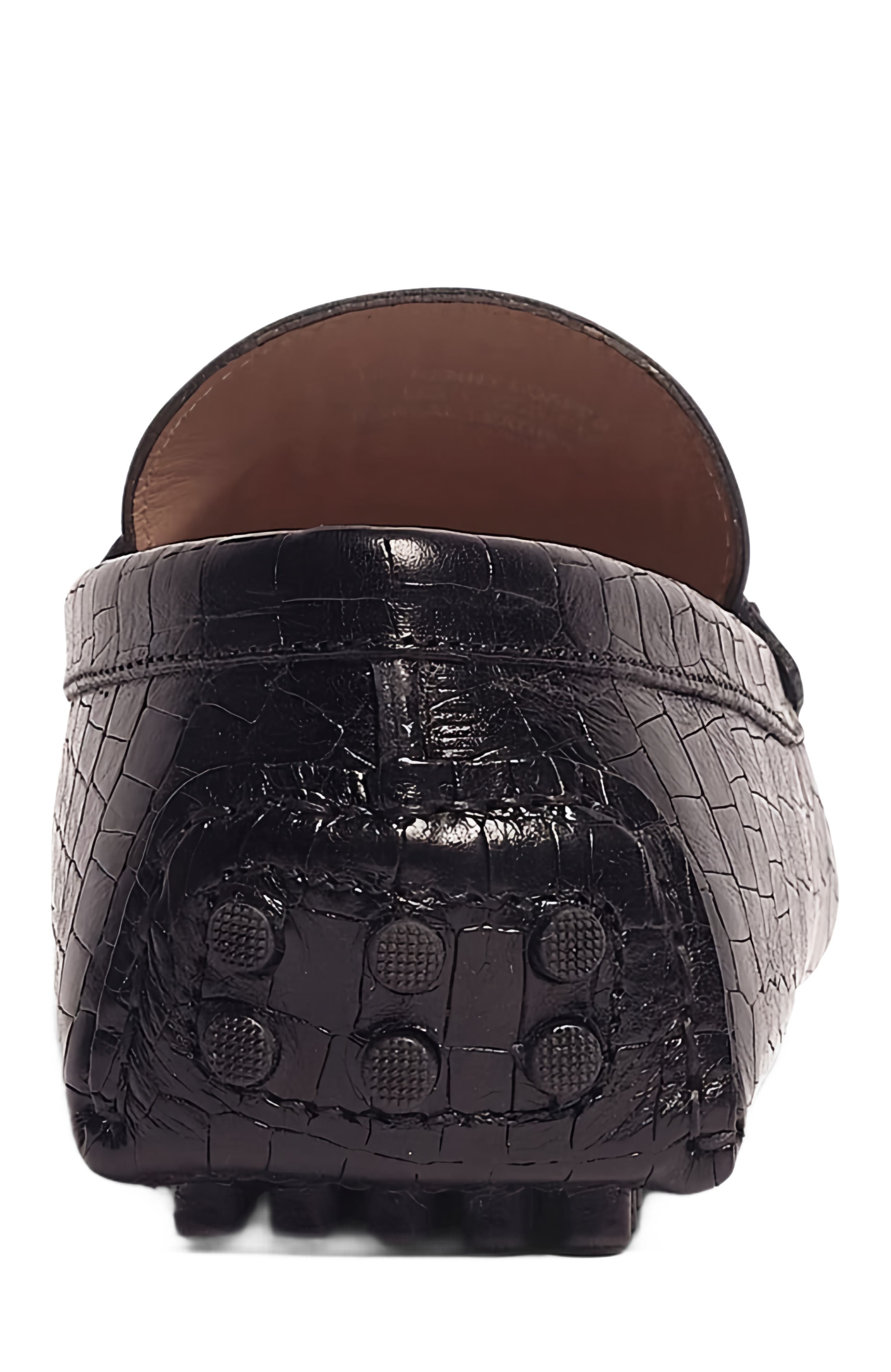 Ritchie Penny Loafer, Alternate, color, Black Croco