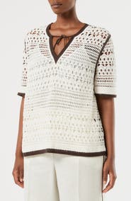Marina Rinaldi Garza Crochet Sweater