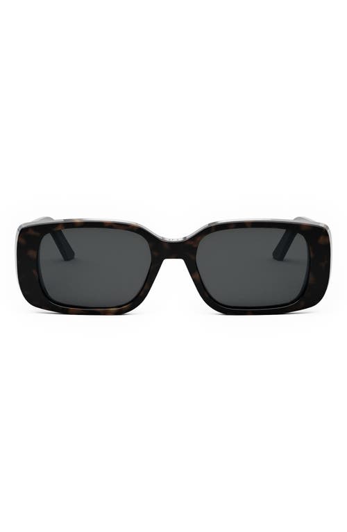 Dior Wil 53mm Polarized Geometric Sunglasses In Black