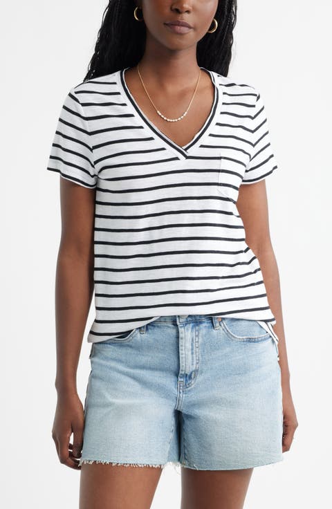 Cotton & Modal V-Neck T-Shirt