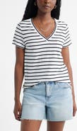 Caslon® Cotton & Modal V-Neck T-Shirt