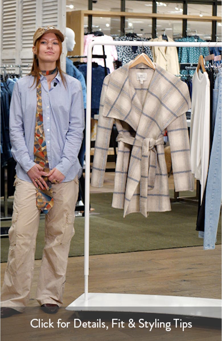 Bridgette Plaid Wrap Coat, sales video thumbnail