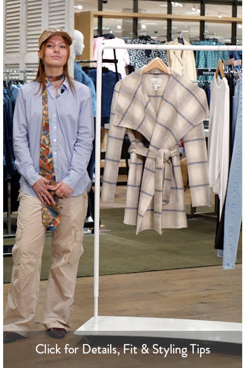 Bridgette Plaid Wrap Coat video