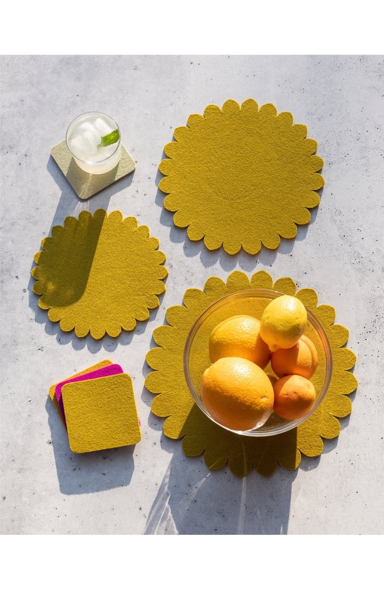 Graf Lantz Crest Merino Wool 12" Trivet, Alternate, color, Dandelion